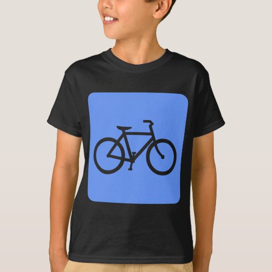 自転車のサイン – ベビーブルー Tシャツ (正面)