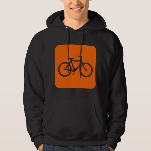 自転車のサイン – 白 パーカ (正面)