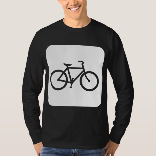 自転車のサイン – 白 Tシャツ (正面)