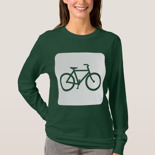 自転車のサイン – 白 Tシャツ (正面)