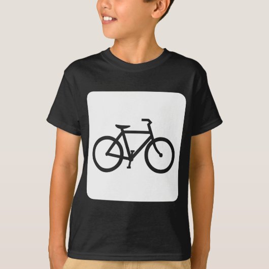 自転車のサイン – 白 Tシャツ (正面)