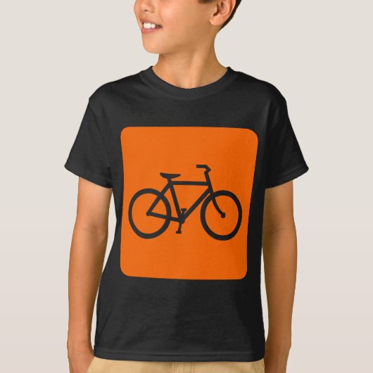 自転車のサイン – 白 Tシャツ (正面)