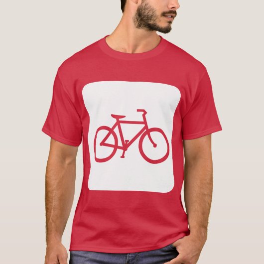 自転車のサイン – 白 Tシャツ (正面)