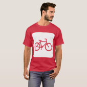 自転車のサイン – 白 Tシャツ (正面フル)