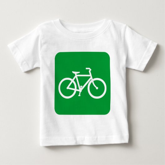 自転車のサイン – 草の緑 ベビーTシャツ (正面)