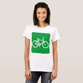 自転車のサイン – 草の緑 Tシャツ (正面フル)