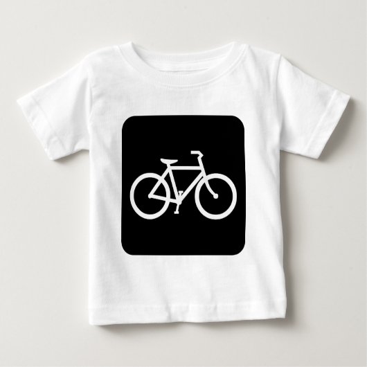 自転車のサイン – 黒 ベビーTシャツ (正面)