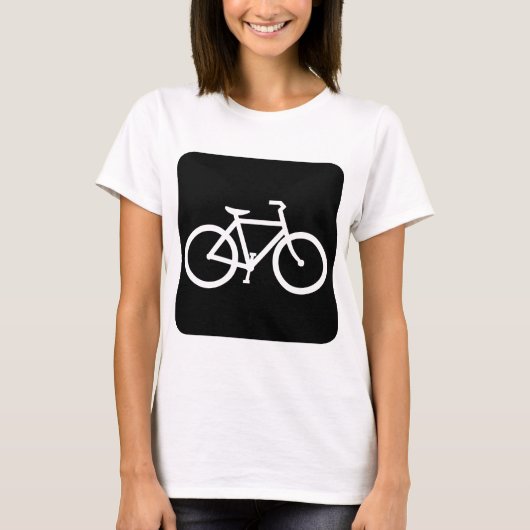 自転車のサイン – 黒 Tシャツ (正面)