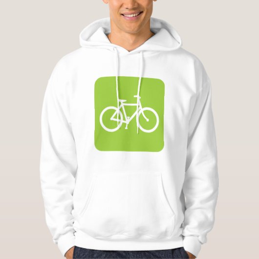 自転車のサイン – Martian Green パーカ (正面)