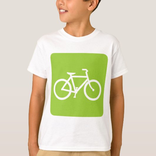 自転車のサイン – Martian Green Tシャツ (正面)