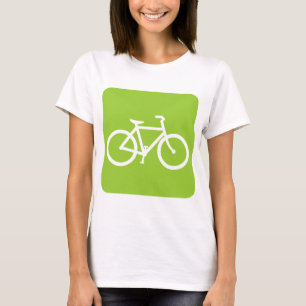 自転車のサイン – Martian Green Tシャツ