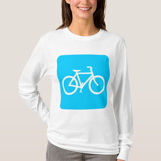 自転車のサイン – Sky Blue Tシャツ (正面)