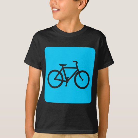 自転車のサイン – Sky Blue Tシャツ (正面)