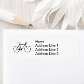 自転車のシルエットの宛名ラベル ラベル (インサイチュ)