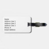 自転車のシルエット及び名前の荷物のラベル ラゲッジタグ (裏面横)