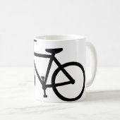自転車のシルエット コーヒーマグカップ (正面右)