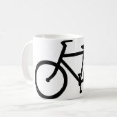 自転車のシルエット コーヒーマグカップ (正面左)