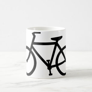 自転車のシルエット コーヒーマグカップ