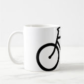 自転車のシルエット コーヒーマグカップ (左)