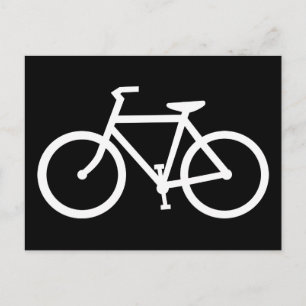 自転車のシルエット ポストカード