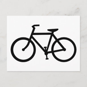 自転車のシルエット ポストカード