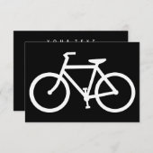 自転車のシルエット 招待状 (正面/裏面)