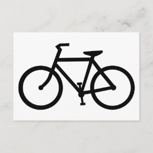 自転車のシルエット 招待状