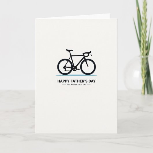 自転車のシルエット 父の日 カード (正面)