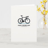 自転車のシルエット 父の日 カード (黄色い花)