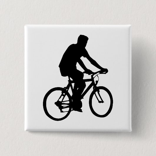 自転車のシルエット 缶バッジ (正面)