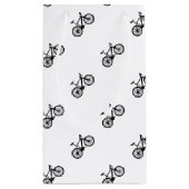 自転車のシンプルな手描きの落書き スモールペーパーバッグ (裏面)