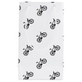 自転車のシンプルな手描きの落書き スモールペーパーバッグ (正面)