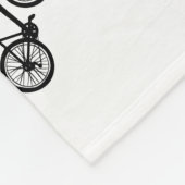 自転車のシンプルな手描きの落書き フリースブランケット (角)