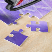 自転車のジグソーの女の子のパズル絵画 ジグソーパズル (側面)