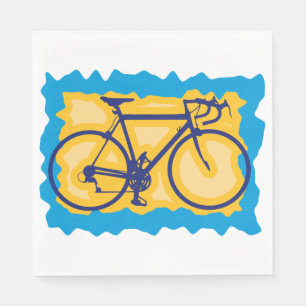 自転車のスタンプの紙ナプキン スタンダードランチョンナプキン