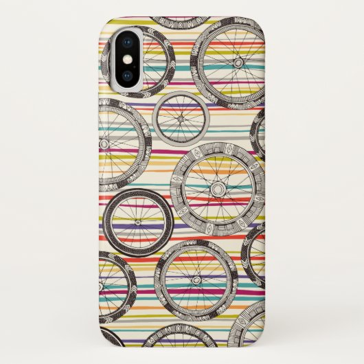 自転車のストライプ車輪 Case-Mate iPhoneケース (裏面)