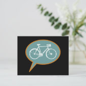 自転車のスピーチバルーン ポストカード (スタンド正面)