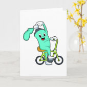 自転車のスプレー缶 カード (黄色い花)