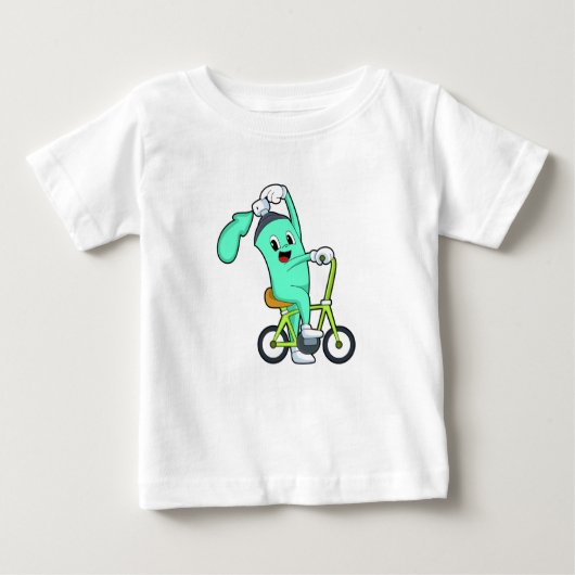 自転車のスプレー缶 ベビーTシャツ (正面)