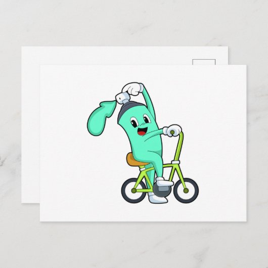 自転車のスプレー缶 ポストカード (正面/裏面)