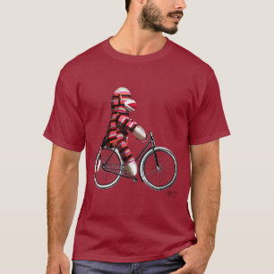 自転車のソックス猿 Tシャツ