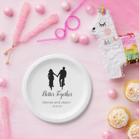 自転車のテーマがより良く一緒結婚に紙プレート ペーパープレート (パーティー)