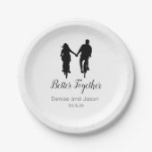 自転車のテーマがより良く一緒結婚に紙プレート ペーパープレート (正面)