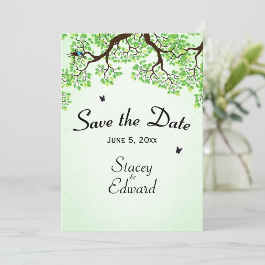 自転車のテーマウェディングデイトミントを保存 セーブザデート (スタンド正面)