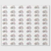 自転車のデザインの包装紙 ラッピングペーパー (フラット)