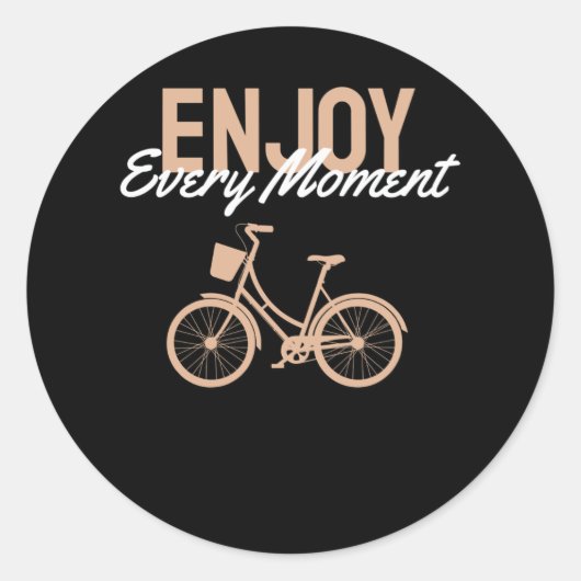 自転車のデザイン楽しむ- Every Moment ラウンドシール (正面)