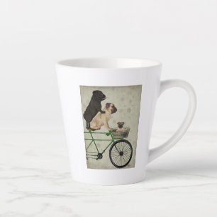 自転車のパグ カフェラテマグ