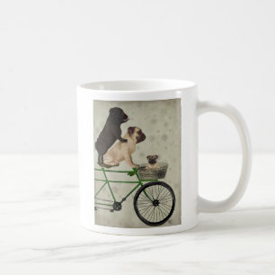 自転車のパグ コーヒーマグカップ