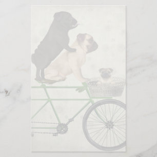 自転車のパグ 便箋