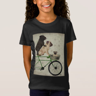 自転車のパグ Tシャツ